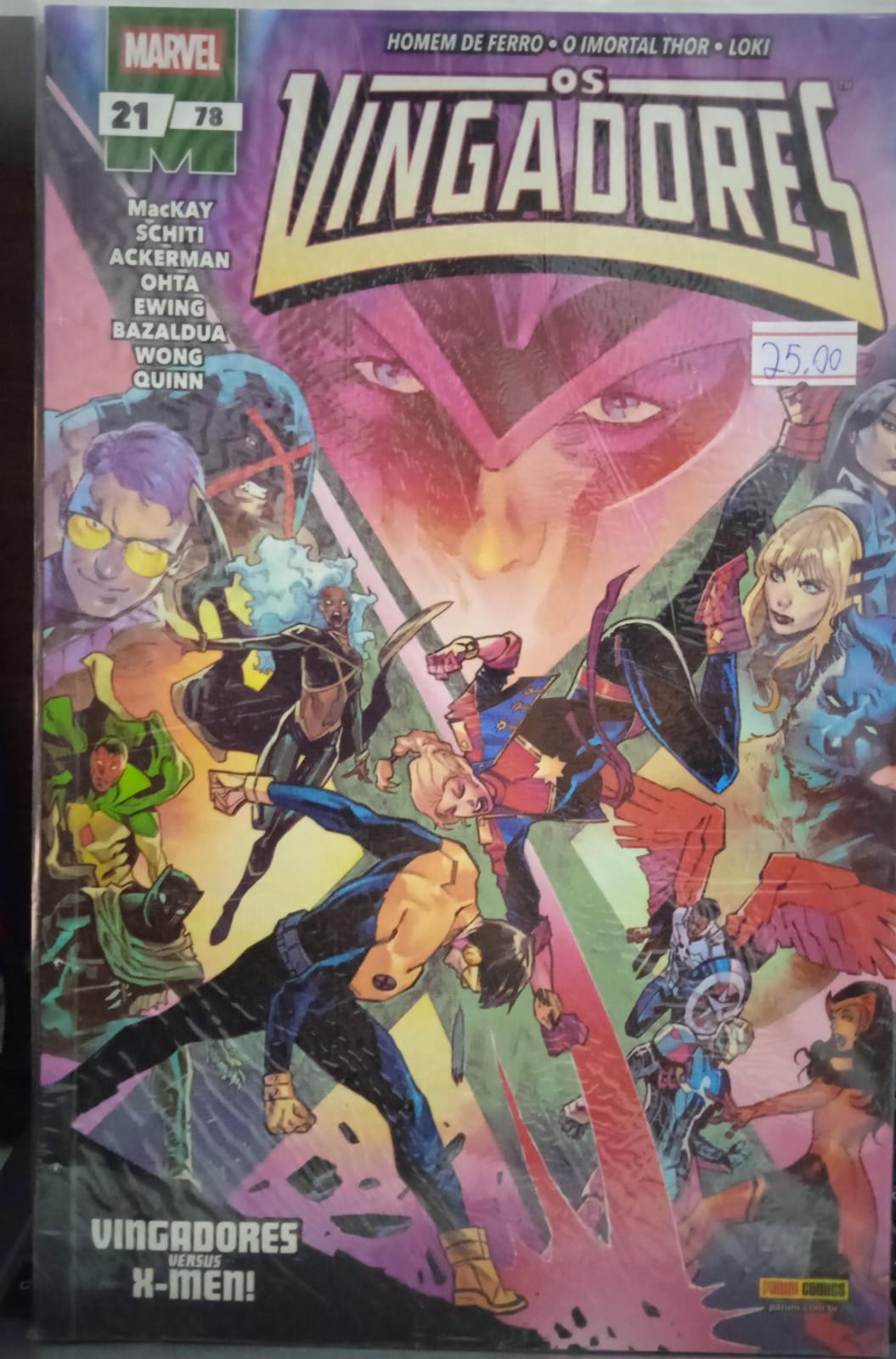WhatsApp Image 2026-08-07 at 17.08.31 Os Vingadores- Vol.21: Vingadores versus X-Men (4ª Série - Lacrado) - Imagem 1