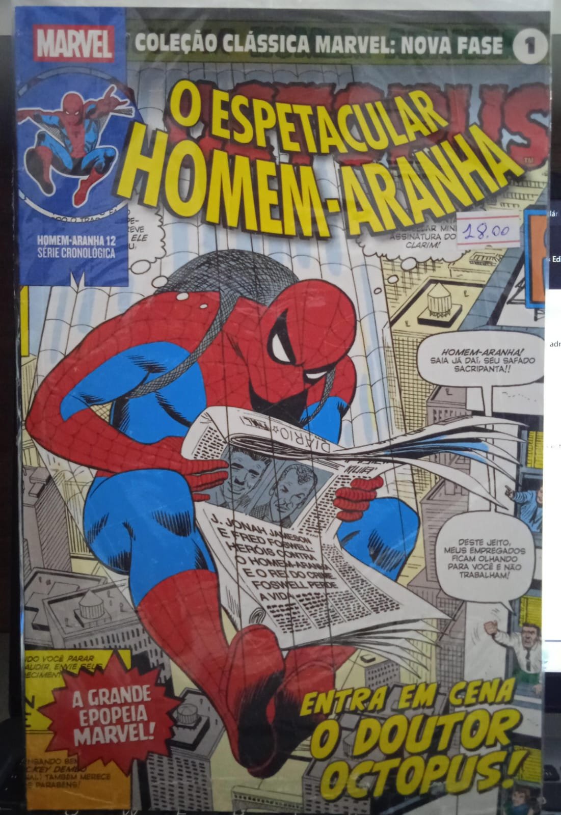 WhatsApp Image 2026-08-20 at 11.23.00 Coleção Clássica Marvel Nova Fase - Vol.1: Homem-Aranha 12 - Imagem 1