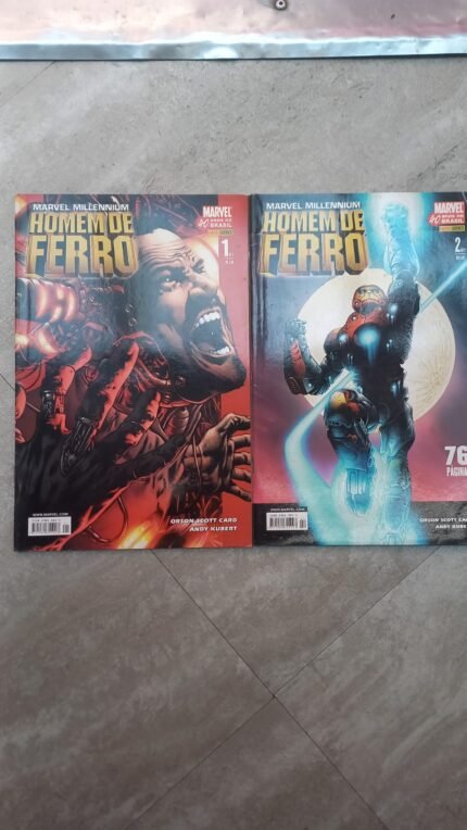 Homem de Ferro Marvel Millennium completo 1 e 2