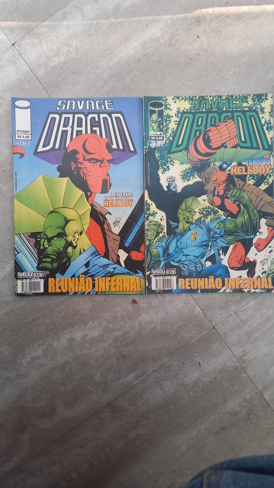 58 Savage Dragon Hellboy: Reunião Infernal completo 1 e 2 - Imagem 1